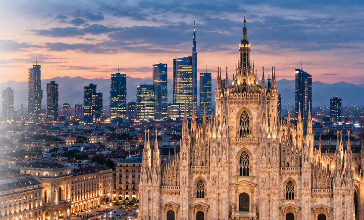 Milano, tra il Duomo e il nuovo skyline